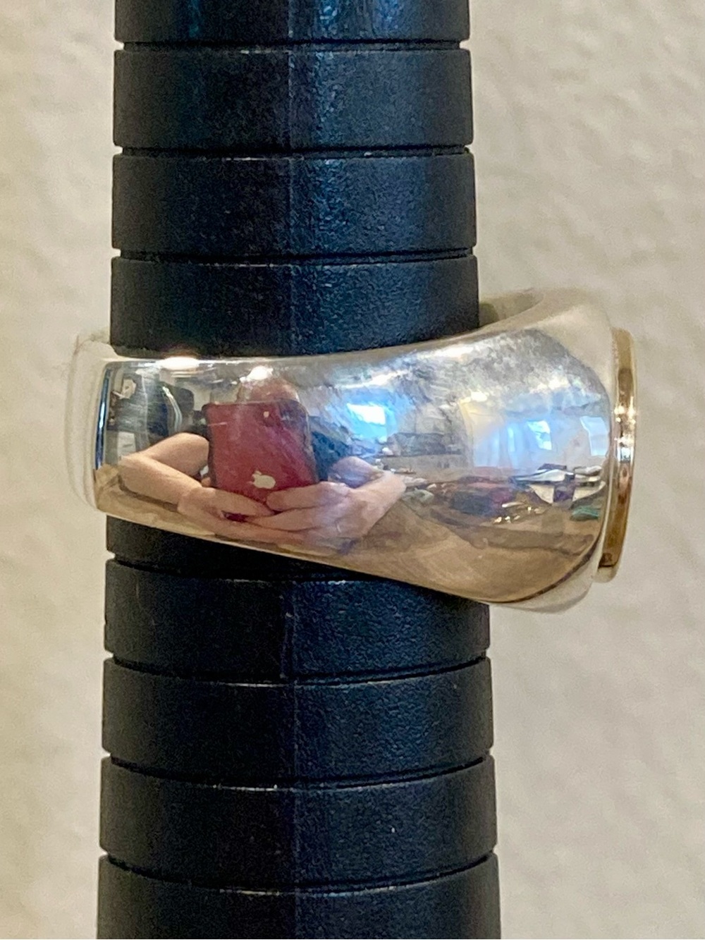 Sterling Silver & 14K Gold Lone Star Signet Ring Size 9.25 19 Grams - Picture 11 of 17